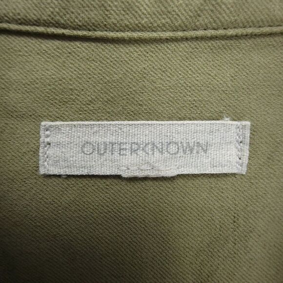 OUTERKNOWN S.E.A. Linen Short Sleeve Button Down Workwear Jumpsuit Sagebrush XS - Picture 2 of 10